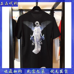 现货givenchy/纪梵希21ss后背天使翅膀胸前字母短袖男女款t恤tee