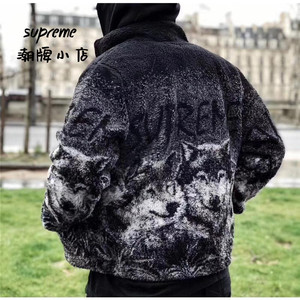 supreme wolf fleece jacket 狼图腾抓绒夹克羊羔绒外套外套男 女