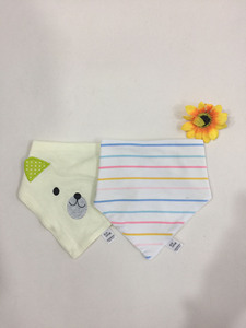 正品邦比乐儿婴儿双面纯棉三角巾 口水巾 0-1岁适应  婴儿用品