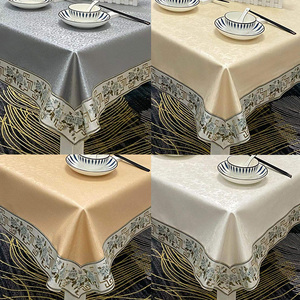 桌布防水防油免洗防烫餐桌布高级感酒店欧式长方形台布家用茶几布