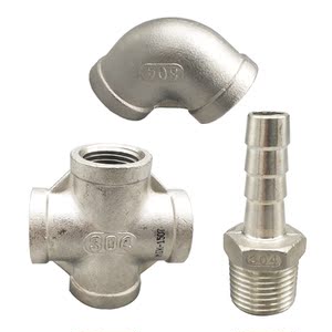 304 不锈钢内螺纹三通管件丝扣等径水管连接件热卖促销