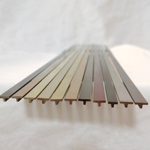 304不锈钢t型条t6t8实心装饰条瓷砖压边线条黑钛金拉丝金属收口条