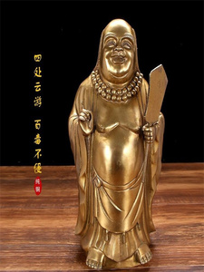 飞龙纯铜赤脚大仙赤脚金仙道教神像佛像铜像工艺品家居风水摆件