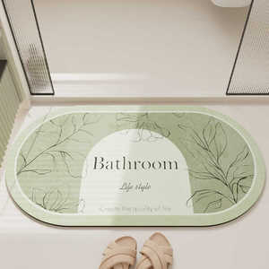 法式轻奢高级硅藻泥地垫吸水防滑脚垫耐脏浴室门口可手洗速干地垫