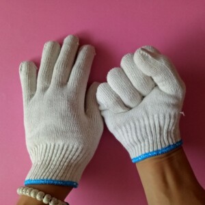 500g灯罩棉棉纱手套劳保防滑白线手套工地干活500g线手套手部防护