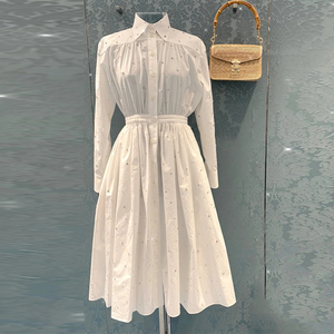 白色纱裙连衣裙长款仙