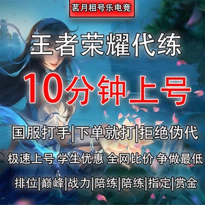10分钟上号王者送荣耀代练刷排位陪玩带打玩游戏上分车队巅峰赛
