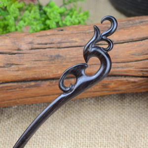 【凤凰志】乌木古典发簪天然黑檀木簪子汉服配饰盘发木质步摇发钗