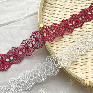 特惠促销镂空穿孔丝带洛丽塔洋装酒红蕾丝花边披肩内衣衬宽3cm