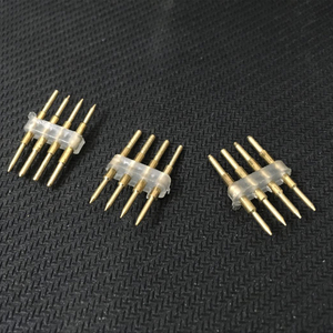 led软灯带插针 七彩灯条四针插针4芯对接插针10mm 12mm 插头灯头