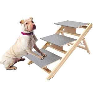 宠物狗狗楼梯爬梯木质台阶上床爬梯子中小型犬垫子上下床梯可折叠