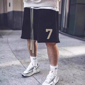 正品主线fear of god fog第七季短裤数字7抽绳宽松裤子男女潮2022