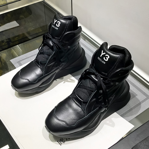 虫二渔叟淘宝r012y3女鞋厚底高帮小白鞋ins老爹鞋百搭头层牛皮透气