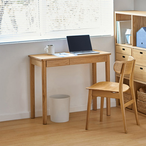 无印良品 MUJI 木制窄款书桌/OA 白橡木风格 电脑桌 办公桌