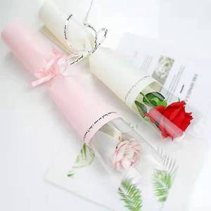三八节玫瑰花单支袋高档包装袋女神单支花束包装纸花艺鲜花包装纸