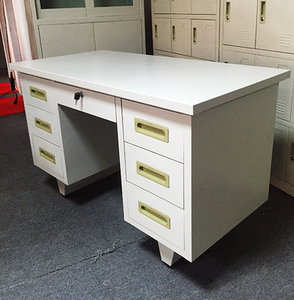 铁办公台加厚钢制铁皮台办公电脑桌带抽屉铁写字台单人现代金属桌