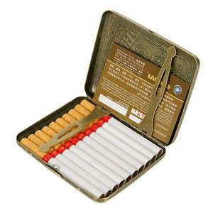 高档正品牌新款包邮复古青铜浮雕20支装不锈钢超薄清明上河图香烟