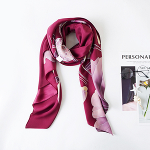 都锦生丝绸围巾100桑蚕丝丝巾重磅真丝大方巾荷花礼盒中老年送礼