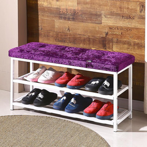 时尚试换鞋凳简易收纳床尾凳服装店休息凳鞋店商场沙发长凳欧式