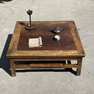 清代老核桃木桌茶桌炕桌民俗老物件古玩杂项复古装饰摆件明清家具