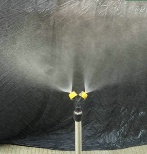 4分塑料两头雾化y型喷头双头水雾喷雾头工地工程防尘降尘加湿环保
