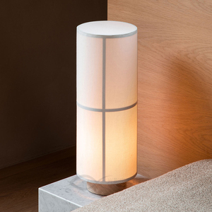 hashira现代台灯日式纺织装饰床头双台灯简约布罩圆柱简约台灯