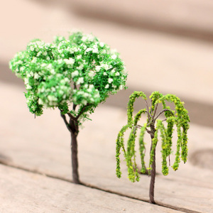 苔藓微景观装饰品手工DIY材料沙盘造景仿真樱花树迷你桃花树模型