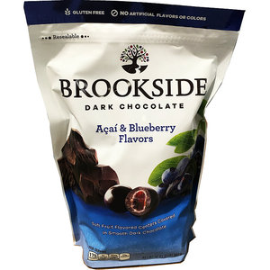 包邮原装加拿大Brookside Acai巴西莓蓝莓果汁夹心黑巧克力豆850g