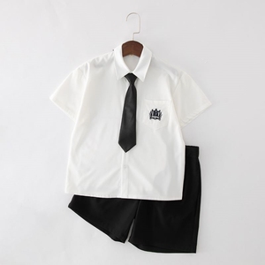 贝澜森马男童dk制服全套儿童jk夏季短袖套装男孩衬衣演出班校服