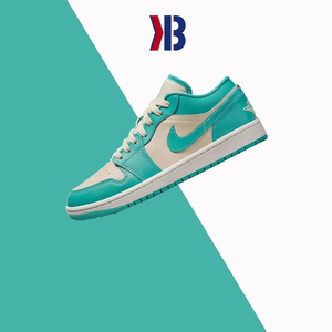 air jordan 1 low aj1 蓝绿色 女子 低帮复古篮球鞋 dc0774-131