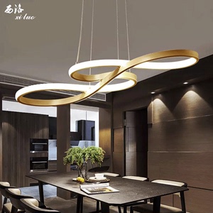 LED后现代餐厅灯北欧现代简约创意个性音符卧室客厅吊灯家居灯饰