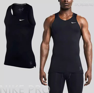 Nike/耐克pro紧身背心男田径跑步训练篮球健身衣高弹速干运动无袖