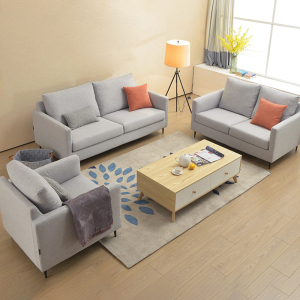 斯可馨北欧u型布艺沙发1 2 3组合小户型可拆洗沙发ts2006