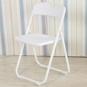 时尚简约折叠椅子白色展会活动用椅椅子会议宴会椅家用简易折叠椅