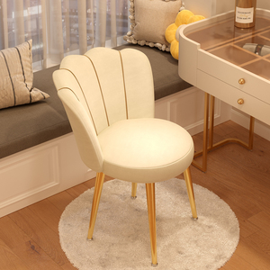 化妆椅子轻奢ins风梳妆凳简约现代女生卧室梳妆台凳子靠背花瓣椅