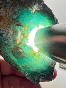 朵朵翠玉淘宝危料翡翠原石危地马拉翡翠原石片料天空海水蓝水雪花棉