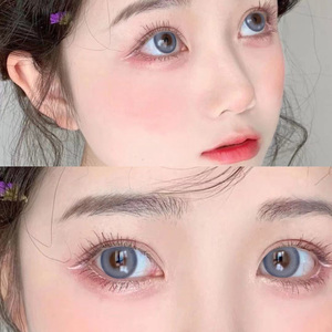 日系风天蓝色美瞳年抛女小直径混血灰半年抛月抛日抛冰泪光媞娜tn