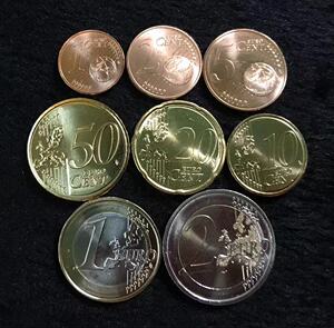 奥地利 硬币 纪念币 2019年 清年份 套币 8枚大全套 1-50c 1-2e