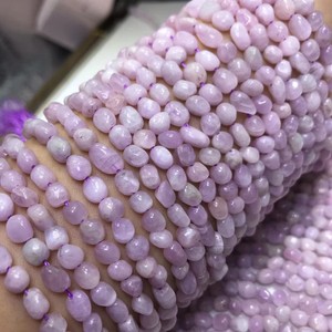 天然水晶 紫锂辉 随形散珠 随型半成品长链 手链项链饰品配珠隔珠