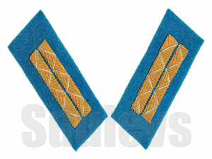 二战苏军43礼服军官专用金属刺绣领章——航空兵