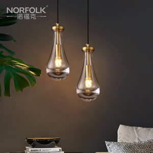 诺福克床头吊灯全铜轻奢客厅背景墙灯卧室房间灯酒店样板间灯具