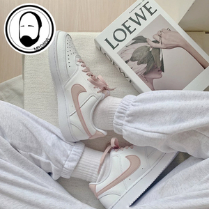 耐克nike女鞋2022春新品白粉简版空军一号运动休闲板鞋cd5434-113