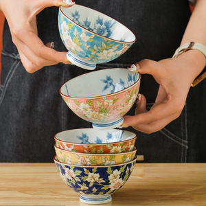 美浓烧日本进口陶瓷米饭碗家用简约釉下彩精致小碗日式餐具礼盒装