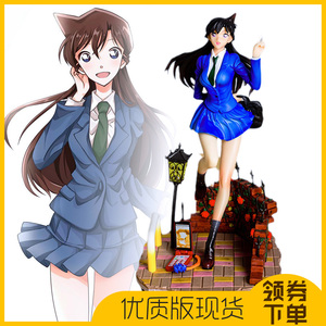 日系动漫名侦探柯南剧场版毛利兰手办校服小兰二次元雕像摆件模型
