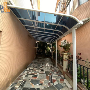 户外铝合金雨棚阳台遮阳棚防雨庭院透明耐力板遮雨棚家用天台雨棚