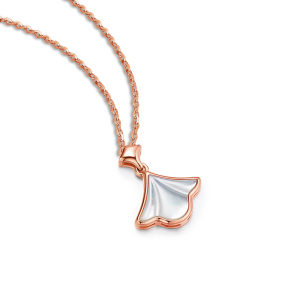 cc卡美珠宝小杏运18k金贝壳项链女款彩金颈饰送礼节日生日礼物