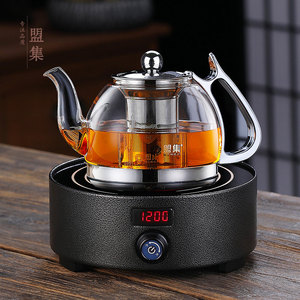 玻璃煮茶壶煮茶器小型电磁炉烧水全自动茶炉套装家用黑白普洱茶具