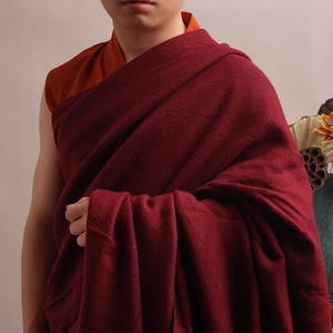 喇嘛僧服出家人西藏法师藏式印度铁麻披肩羊绒披单活佛僧衣居士服