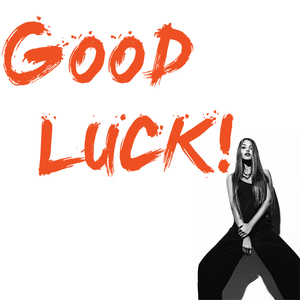 书法英文字贴纸goodluck办公室吉利幸运背景墙贴纸健身房贴纸