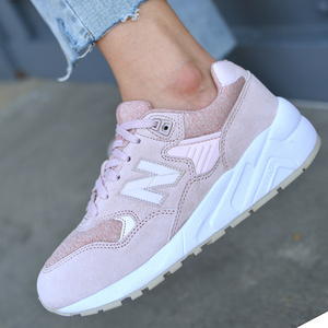 正品浪新百伦威新款nb580樱花粉女鞋学生跑鞋透气复古情侣运动鞋